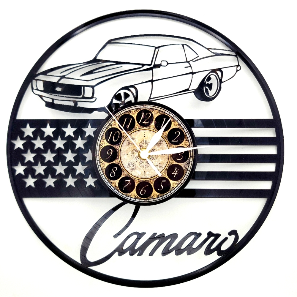 CHEVROLET CAMARO vinyl record clock